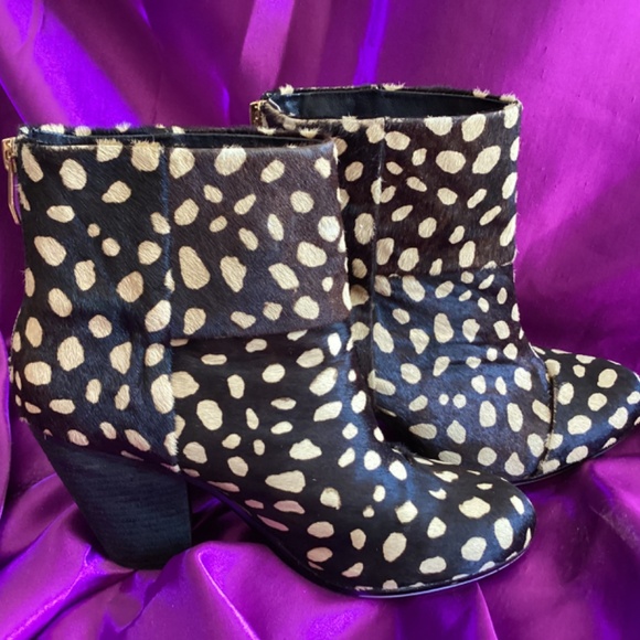 Vince Camuto Vive / Leather Lining Calf Hair Leopard Side  Vince Camuto Hair On Leopard Zip Boots